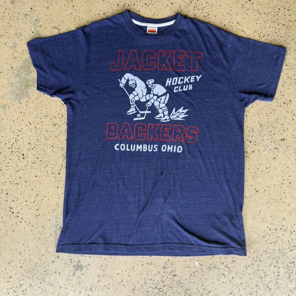Vintage 90s Columbus “Jacket Backers” T-Shirt –Single Stitch - Picture 1 of 6